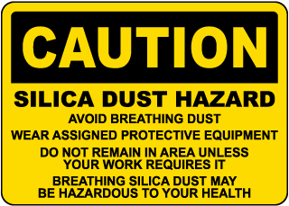 Breathing Silica Dust May Be Hazardous Sign