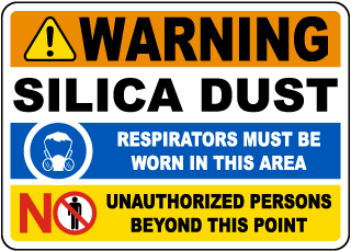 Silica Dust Respirators Must Be Worn Sign