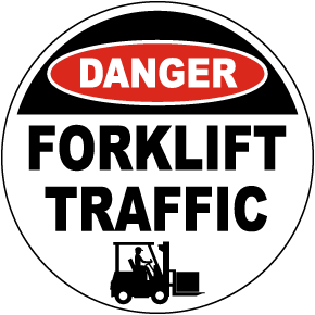 Danger Forklift Traffic Floor Sign