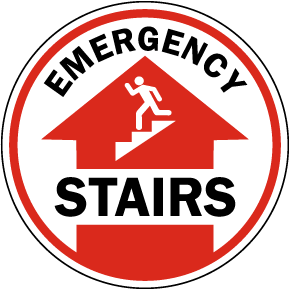Emergency Stairs Floor Sign