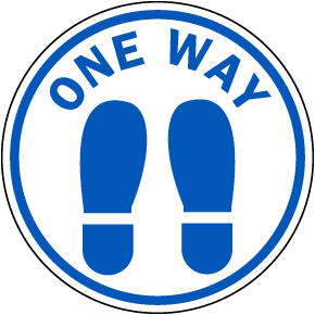 One Way Floor Sign