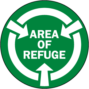 Area of Refuge Floor Sign