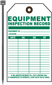 Equipment Inspection Tag