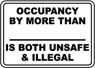 Occupancy By More Than Sign