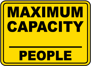 Maximum Capacity (People) Sign