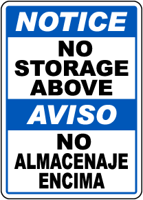 Bilingual No Storage Above