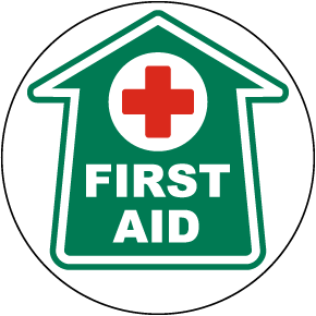 First Aid Floor Sign