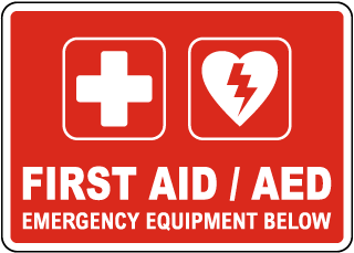 First Aid / AED Equipment Sign