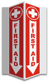 3-Way First Aid Sign