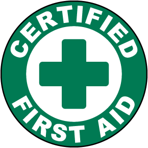 Certified First Aid Label