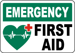 Emergency First Aid Sign