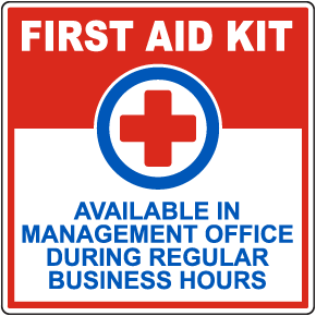 First Aid Kit Available Sign