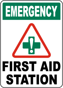 Emergency First Aid Station Sign