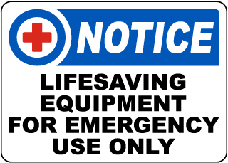 Lifesaving Equipment Sign