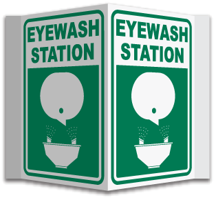 3-Way Eye Wash Sign