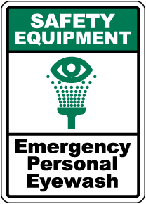 Emergency Personal Eyewash Sign