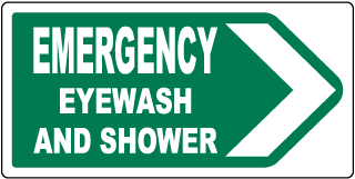 Eye Wash and Shower Directional Sign