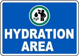 Hydration Area Sign