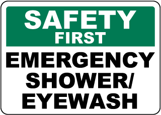 Emergency Shower and Eye Wash Sign