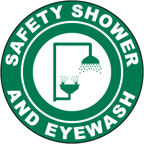 Safety Shower and Eye Wash Floor Sign