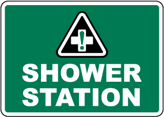Shower Station Sign
