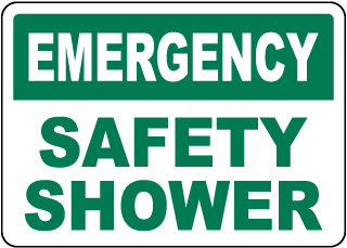 Emergency Safety Shower Sign