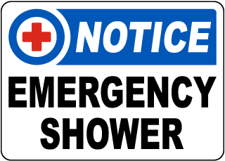 Notice Emergency Shower Sign