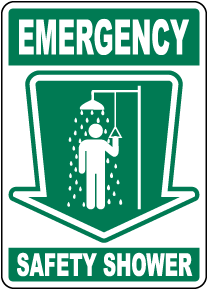 Emergency Safety Shower Sign