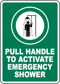 Pull Handle to Activate Emergency Sign