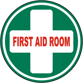 First Aid Room Floor Sign