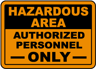 Authorized Employees Only Label