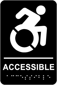 NY Accessible Restroom Sign with Braille