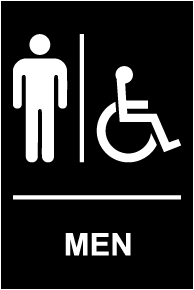 Men Accessible Restroom Sign