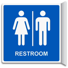 2-Way Unisex Restroom Sign