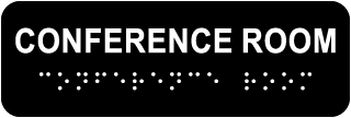 Conference Room Sign with Braille