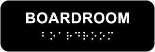 Boardroom Sign with Braille