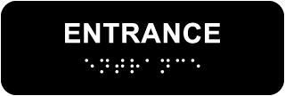 Entrance Sign with Braille