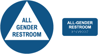 All Gender Restroom California Title 24 Sign with Braille Kit