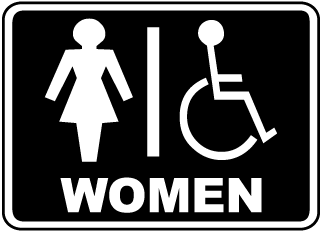 Women / Accessible Restroom Sign