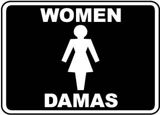 Bilingual Women Restroom Sign