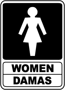 Bilingual Women Restroom Sign