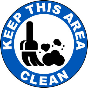 Keep This Area Clean Floor Sign