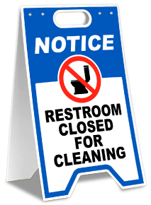 Notice Restroom Closed For Cleaning Floor Sign