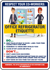 Office Refrigerator Etiquette Sign