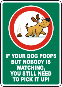 You Still Need to Pick Up Poop Sign