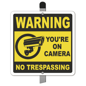 Warning No Trespassing Yard Sign