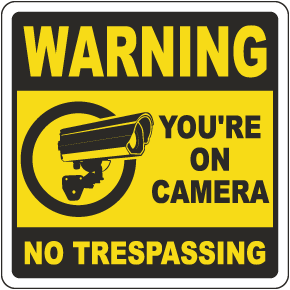 Warning No Trespassing Label