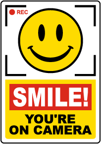 Smile You're on Camera Label