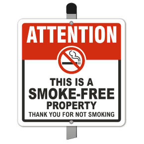 Attention This is a Smoke-Free Property Yard Sign