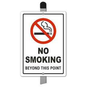 No Smoking Beyond this Point Yard Sign